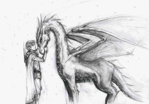Eragon and Saphira by lorellashray