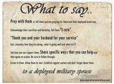 CARING INSIGHTS - Encouraging words for a deployed military spouse ...