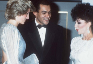 Princess Diana, Bruce Oldfield and Joan Collins, 1980's