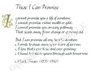 Promise Poem | These I Can Promise » Calligraphy in the UK 2011 ...