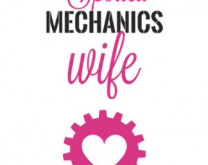 Pink Spoiled Mechanics Wife Sign With Velcro Magnet Locker Desk Office ...