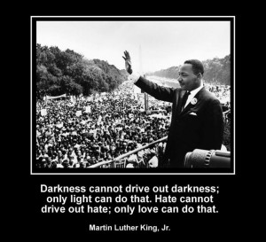 Darkness cannot drive out darkness...
