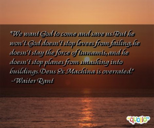 We want God to come and save