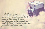 Life Is Like A Camera Focus on What’s Important Capture The Good ...