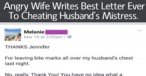Angry Wife Writes Best Letter Ever To Cheating Husband’s Mistress ...