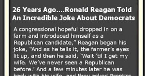 Ronald Reagan Perfectly Sums Up Democrats With This Brilliant Joke