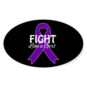 fight_like_a_girl_gist_cancer_purple_ribbon_sticker ...
