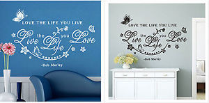 Bob-Marley-Quote-Love-The-Life-You-Live-Vine-Art-Wall-Sticker-Decals ...