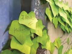 ... Notes Shaped Like Leaves. Could put inspirational quotes on it:) More