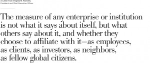 ... employees, as clients, as investors, as neighbors, as partners, as