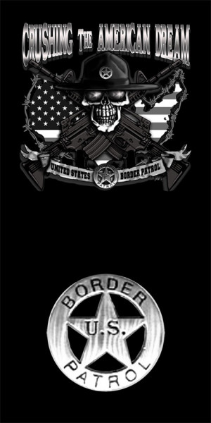 Border Patrol - Crushing The American Dream - Badge on Mens Short ...