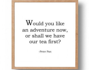 Peter Pan Black And White Peter pan quote print,
