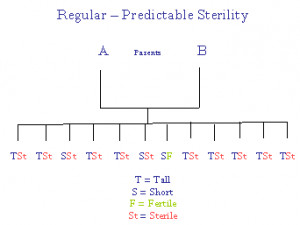 For sporadic sterility Mendelian (3:1) ratiosare followed. For non ...