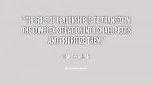 The role of leadership is to transform the complex situation into ...