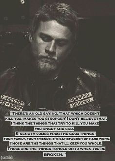 Sons of anarchy, typographic print, sons of anarchy quote, love quote ...