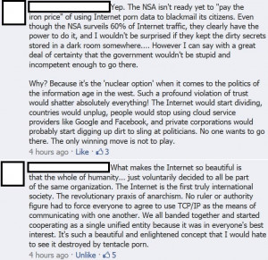 ... during google posted this in a Facebook convo about NSA snooping