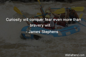 curiosity-Curiosity will conquer fear even more than bravery will.