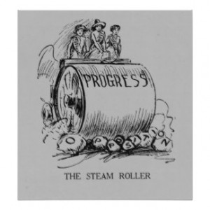 Suffrage Steamroller Political Cartoon Posters