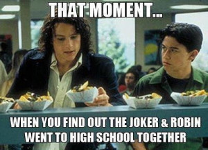 ... , when you find out the joke and robin went to high school together