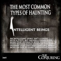 The Conjuring (2013) The 5 Most Common Types of Haunting #TheConjuring ...