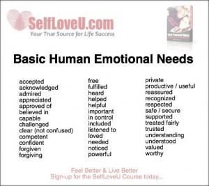 ... needs we all do each and every one of us has needs the things we need