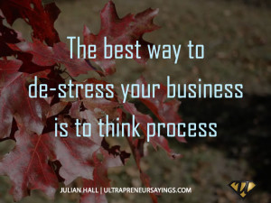 The best way to de-stress your business is to think process