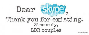 Long Distance Relationship. Skype. Love.
