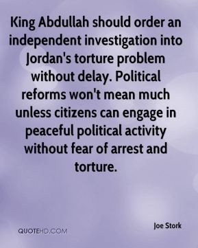 King Abdullah should order an independent investigation into Jordan's ...