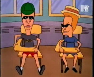 Summary: Beavis and Butt-head are afraid of getting shot at school ...