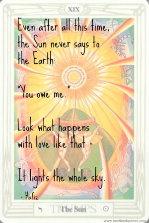 Quote of the Day - The Sun - love Hafiz