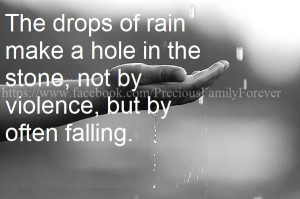 The Little Rain Drop Make A Hole In The Stone.