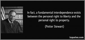 fact, a fundamental interdependence exists between the personal right ...