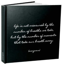 Life is Not Measured Black and White Quote Lined Bound Journal (8