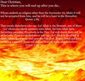Christians Are Going to Burn in Hell