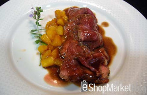 Roast Beef con salsa de Oporto y melocot n men de recetas