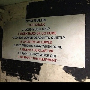 Gym rules