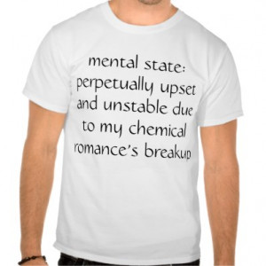 my chemical romance breakup = sadness shirt
