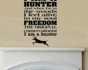 wall decal - Hunter moto - hunting quote ...