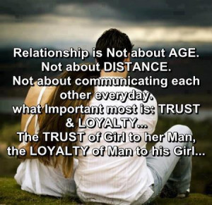 Relationship is not about age. Not about distance.