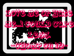 Love or Hate Me Quotes