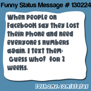 ... everyone’s numbers again, I text them: “Guess who?” for 2 weeks