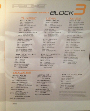 P90X3 Calendar
