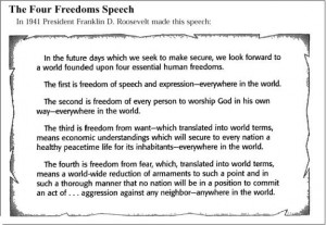 What is thephrase that Roosevelt repeats after announcing every ...