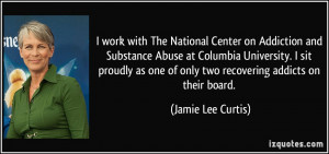 work with The National Center on Addiction and Substance Abuse at ...