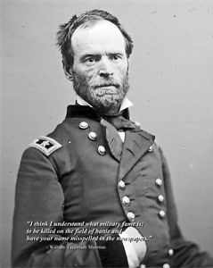 ... New 8x10 Civil War Photo: William Tecumseh Sherman with Famous Quote