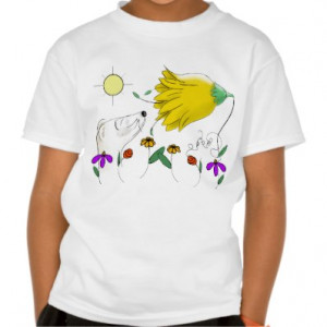 Funny Ferret and Flower Tee Shirt
