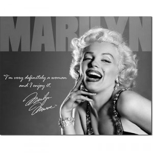 Marilyn Monroe Definitely a Woman Retro Vintage Movie Tin Sign - 13x16