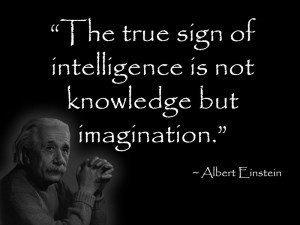 Geek bathroom quote by Albert Einstein. The true sign of intelligence ...
