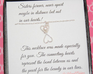 SISTER necklace, wedding gift, Sisters jewelry, POEM for Sisters ...