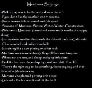 Montana Sayings